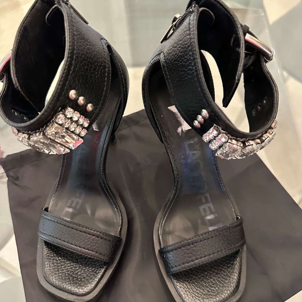 Malinda Embellished Ankle Strap Sandal (Women)
Karl Lagerfeld Paris